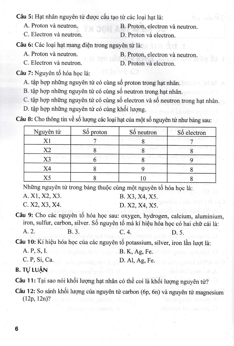 Đề Kiểm Tra Khoa Học Tự Nhiên 7 (Dùng Kèm SGK Kết Nối Tri Thức Với Cuộc Sống (HA)