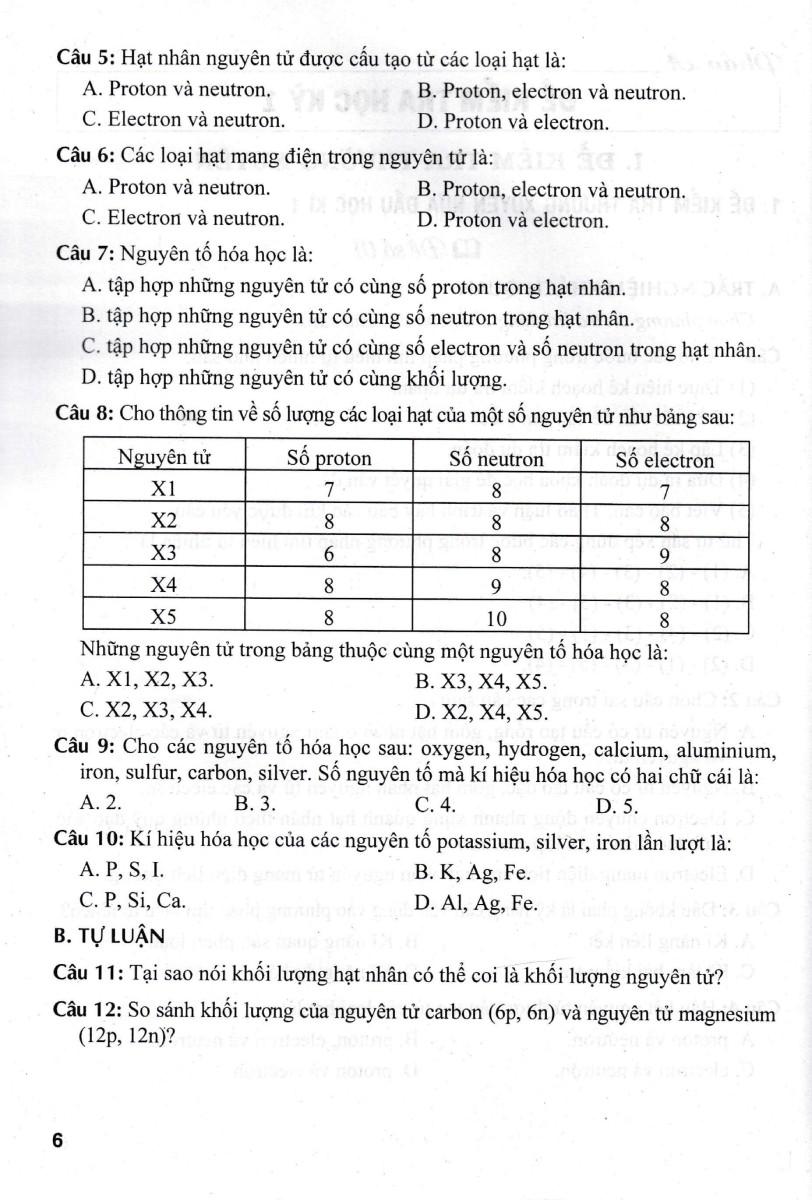 Đề Kiểm Tra Khoa Học Tự Nhiên 7 (Dùng Kèm SGK Kết Nối Tri Thức Với Cuộc Sống (HA)