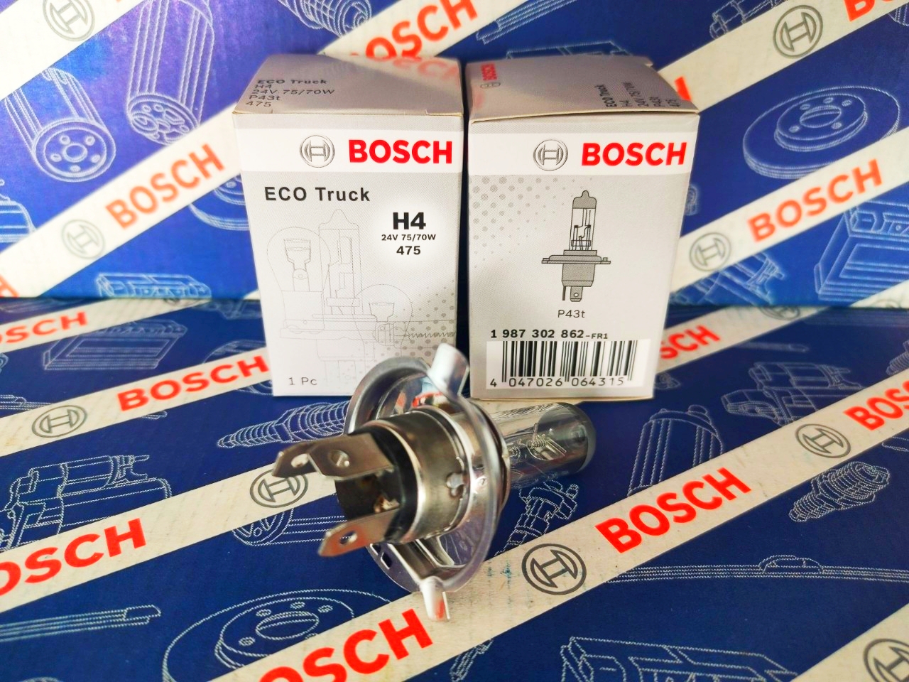 Bóng Đèn Xe Tải Bosch H4 24V 75/70W