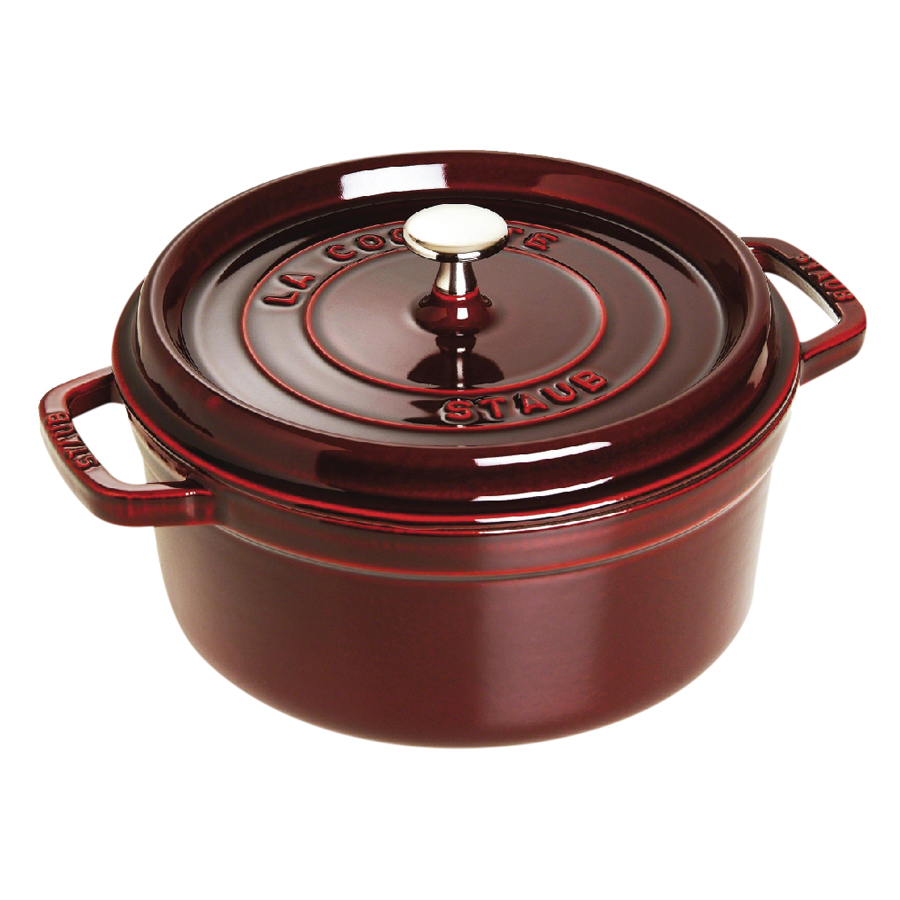 Nồi Tròn Staub 24cm – Màu Đỏ Lựu