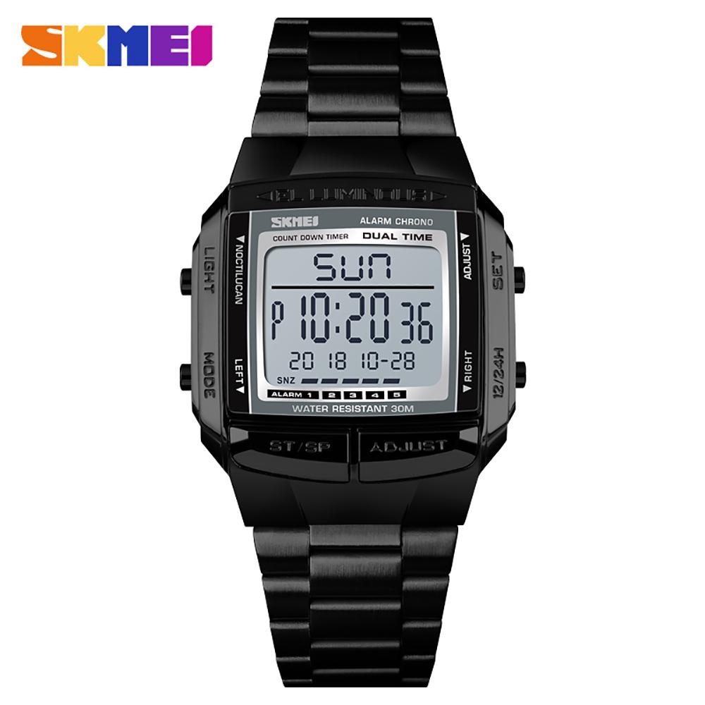 Đồng hồ kỹ thuật số SKMEI 1381 Nam Analog Thời trang Thể thao thông thường Thép không gỉ chống thấm nước