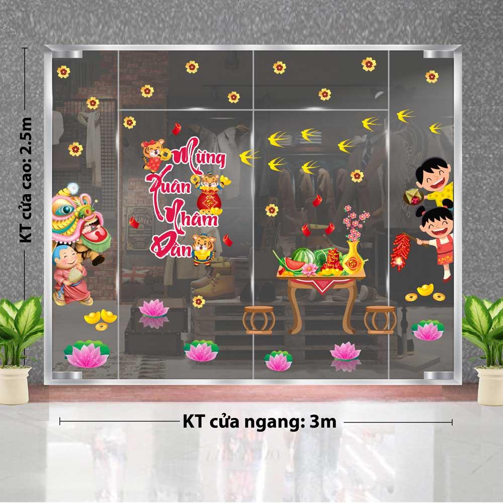 DECAL TRANG TRÍ TẾT NGUYÊN ĐÁN 2022 COMBO SỐ 9