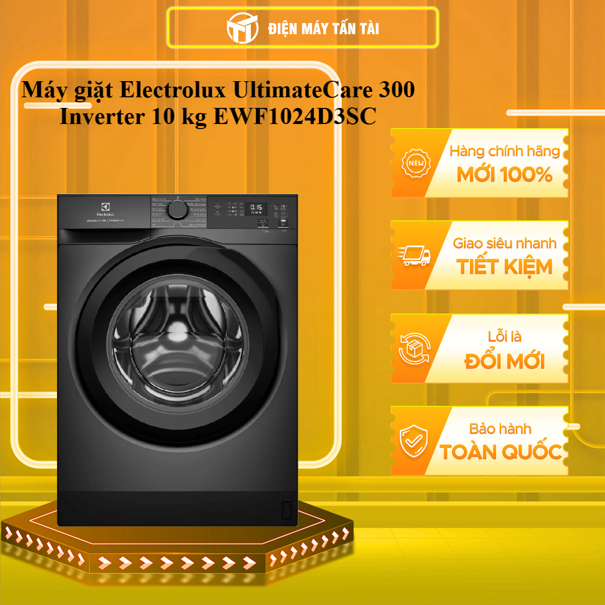 Máy giặt Electrolux UltimateCare 300 Inverter 10 kg EWF1024D3SC - HÀNG CHÍNH HÃNG - CHỈ GIAO HCM