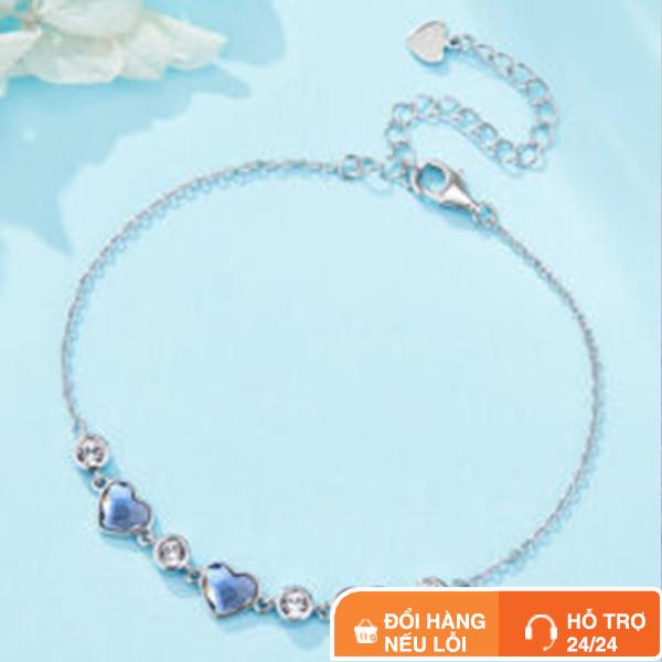 Lắc Tay Bạc Nữ Lylysilver Hình Chiếc Nơ Đính Đá