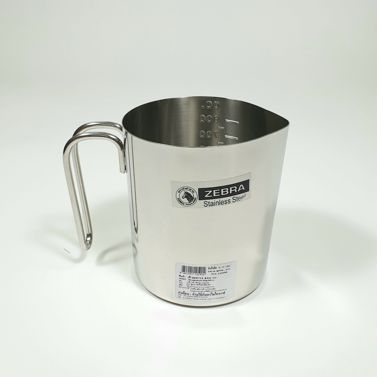 Ca Đong Thể Tích Inox Có Vạch Zebra Thái Lan 800ml 112590