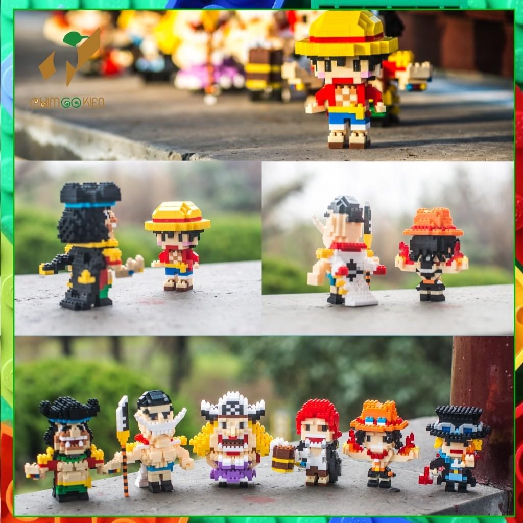 Mô hình one piece lego 3d 100 nhân vật đồ chơi lắp ráp one piece 200-400 chi tiết