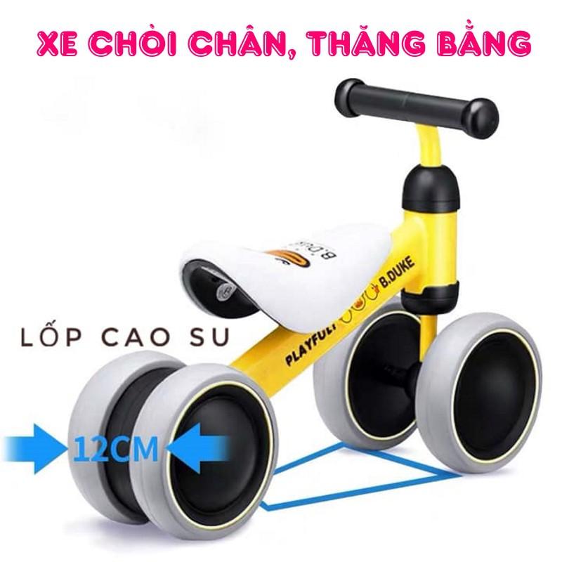 Xe chòi chân B.Duck yên da cho bé từ 1 đến 2 tuổi - Xe thăng bằng khung thép, bánh cao su an toàn cho trẻ DC019