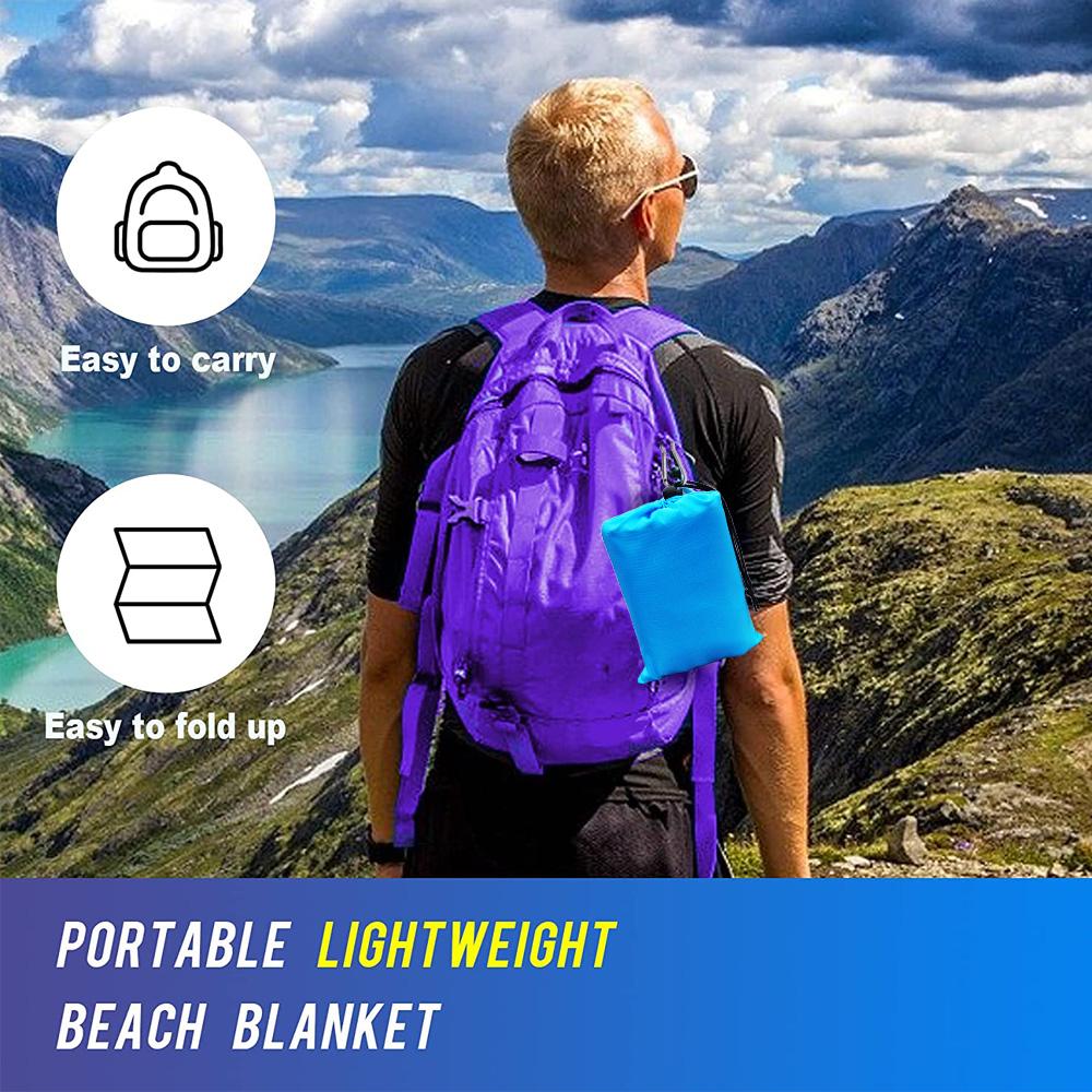 Quá Khổ Bỏ Túi Bãi Biển Chăn Chống Nước Cát Tự Do Đi Dã Ngoại Cắm Trại Thảm Lớn Di Động Miếng Lót Nhẹ Size Lớn Ngoài Trời Giường