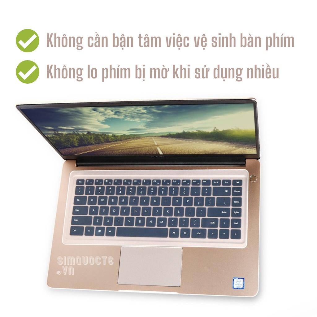 Miếng phủ bàn phím laptop 10/12/13/14/15/17 inch chất liệu silicone chống nước, chống bụi bẩn tiện lợi bảo vệ máy tính