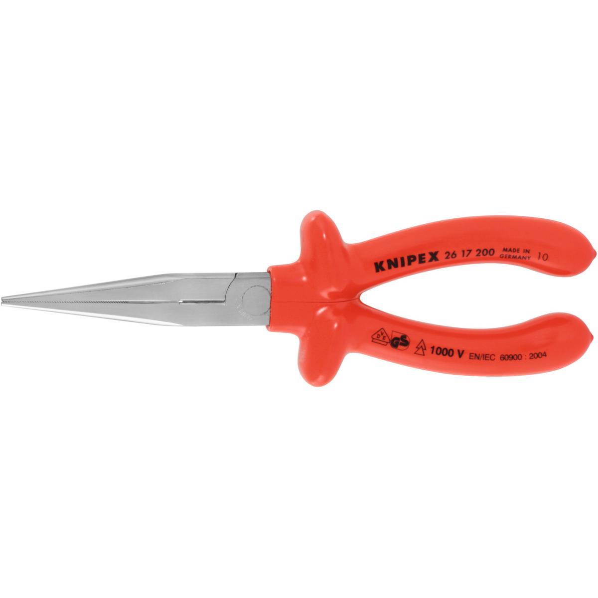 Kìm Mũi Nhọn Knipex Dài 200 Mm Tay Cầm Đúc Cách Điện 1000 V 26 17 200 - Hàng Chính Hãng 100% từ Đức