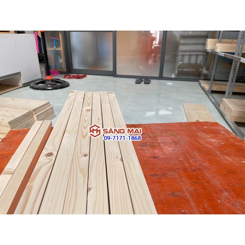 - Thanh gỗ thông vuông 3cm x 3cm x dài 100cm x láng mịn 4 mặt