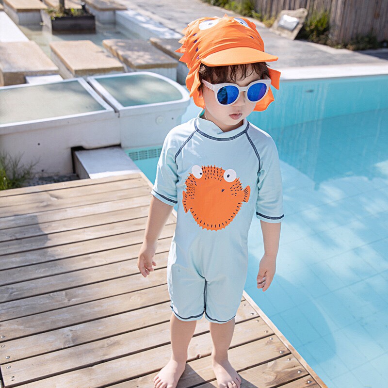 Bộ bơi xanh hình cá cam