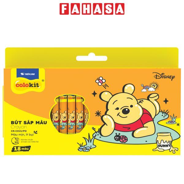 Hộp 18 Bút Sáp Màu Crayon - Colorkit CR-C013/PO - Hình Gấu Pooh