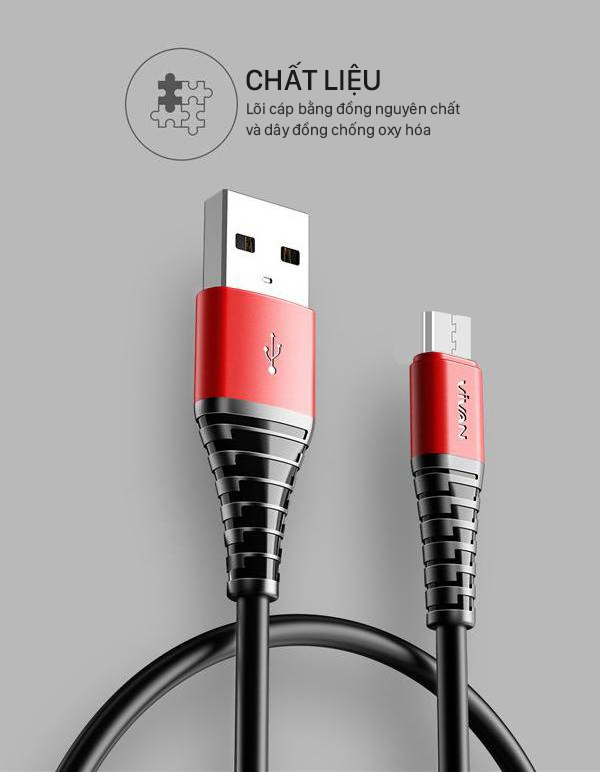 Dây Sạc IOS/Android - Lightning /Type C/Micro Cho Điện Thoại/Máy Tính Bảng | iPhone/Samsung/iPad - VIVAN - Hàng Chính Hãng