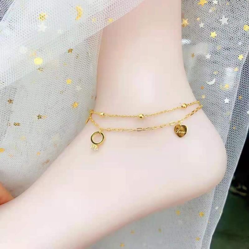 Lắc chân titan bi kèm cham chiếc nhẩn hot nhất RCLN