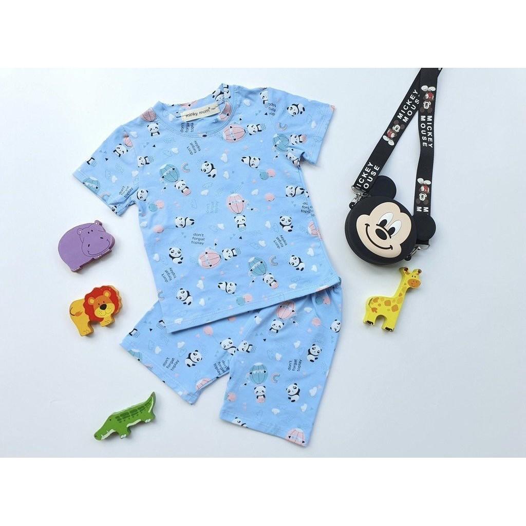 Bộ Cộc Tay Cho Bé FREE SHIP Bộ Minky Mom Cộc Tay Monkey Chất Thun Lạnh siêu mềm mịn thoáng mát