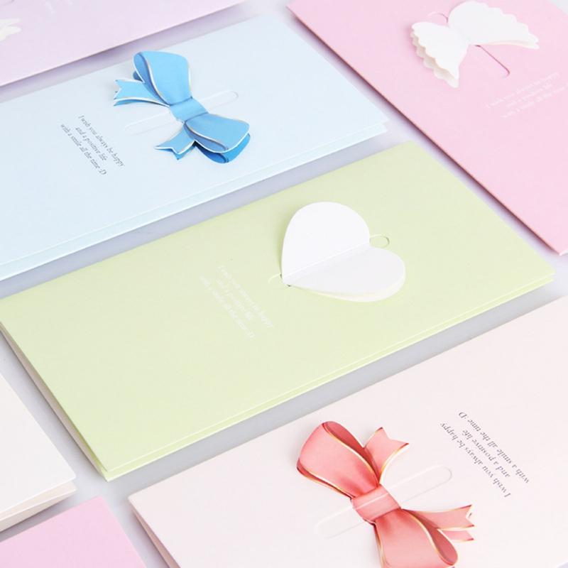 Thiệp mời sinh nhật thiết kế hình nơ 3D độc đáo dễ thương