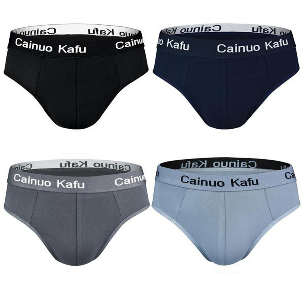 Hộp 4 Quần Lót Tam Giác Nam Cao Cấp Thun Lạnh Quần Sịp Xì Chéo Nam Co Giãn 4 Chiều