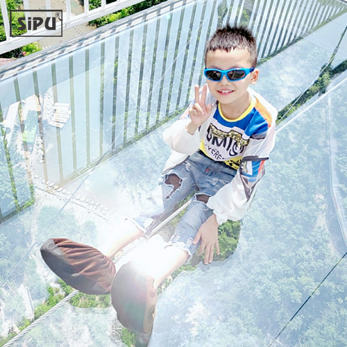 Mắt Kính Trẻ Em SiPU Chính Hãng MK01 Hồng Xanh Chống UV400 + Chống gãy - Bé Trai Bé Gái