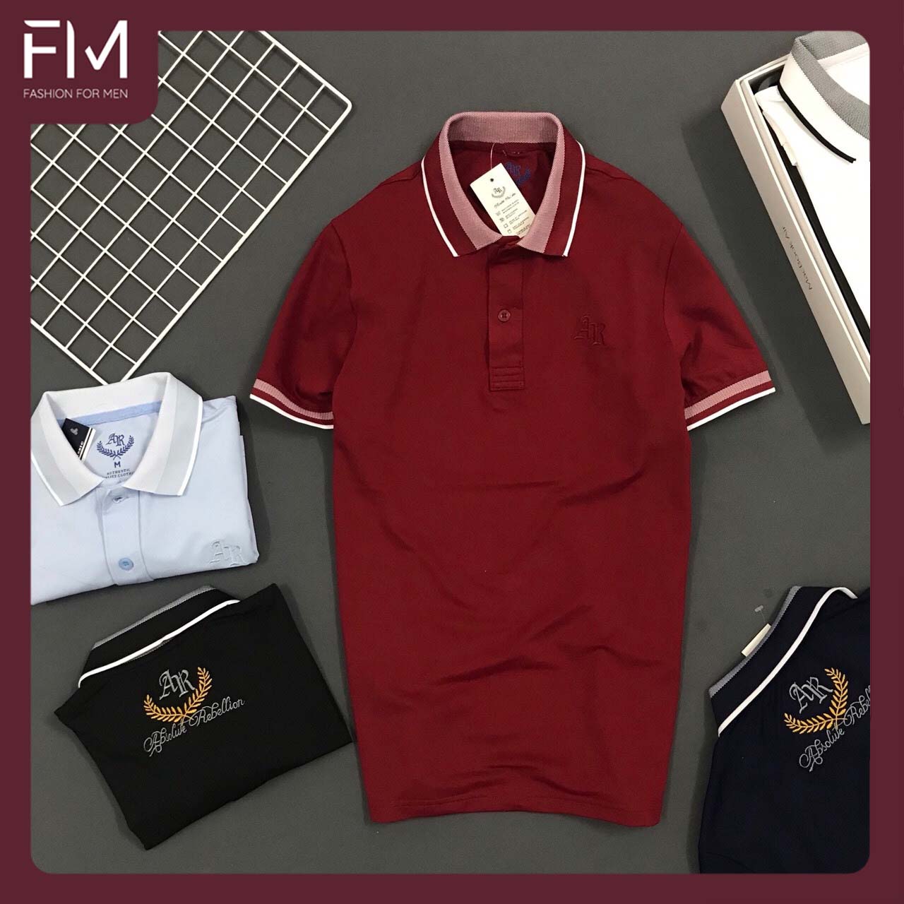 Áo Polo nam cổ bẻ ngắn tay, chất liệu vải cá sấu cotton cao cấp, trẻ trung, năng động – FORMEN SHOP – FMPS091