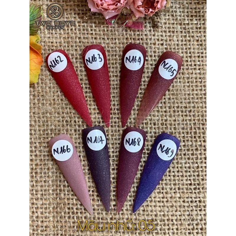 Bột đắp móng tay màu lì. dẽo mịn, không chảy ️3 IN 1 ️ Đắp , Nhúng, Nặn hoa, Hủ 25G