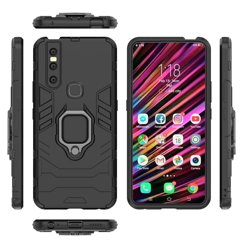 Ốp lưng cho Vivo V15 iron man chống sốc kèm nhẫn xoay chống xem video bảo vệ camera