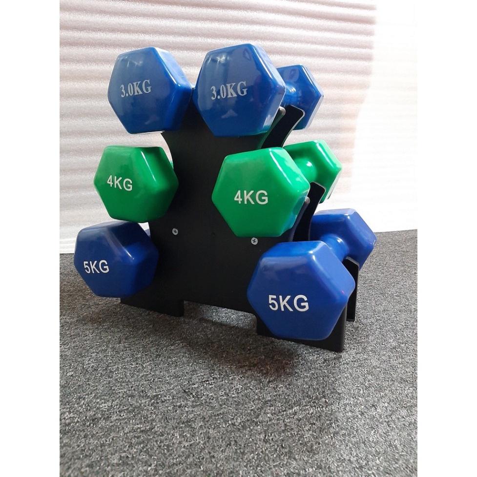 Tạ tay nữ bọc cao su 5kg cao cấp nhập khẩu tập Gym,dumbbell, tạ mini - (5kg x 2 chiếc)giao màu ngẫu nhiên