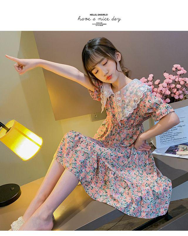DONGSHOP HOT Cô gái ăn mặc mùa hè trang phục mùa hè 2022 tây váy công chúa cô gái hoa đầm đầm chiffon váy mùa hè