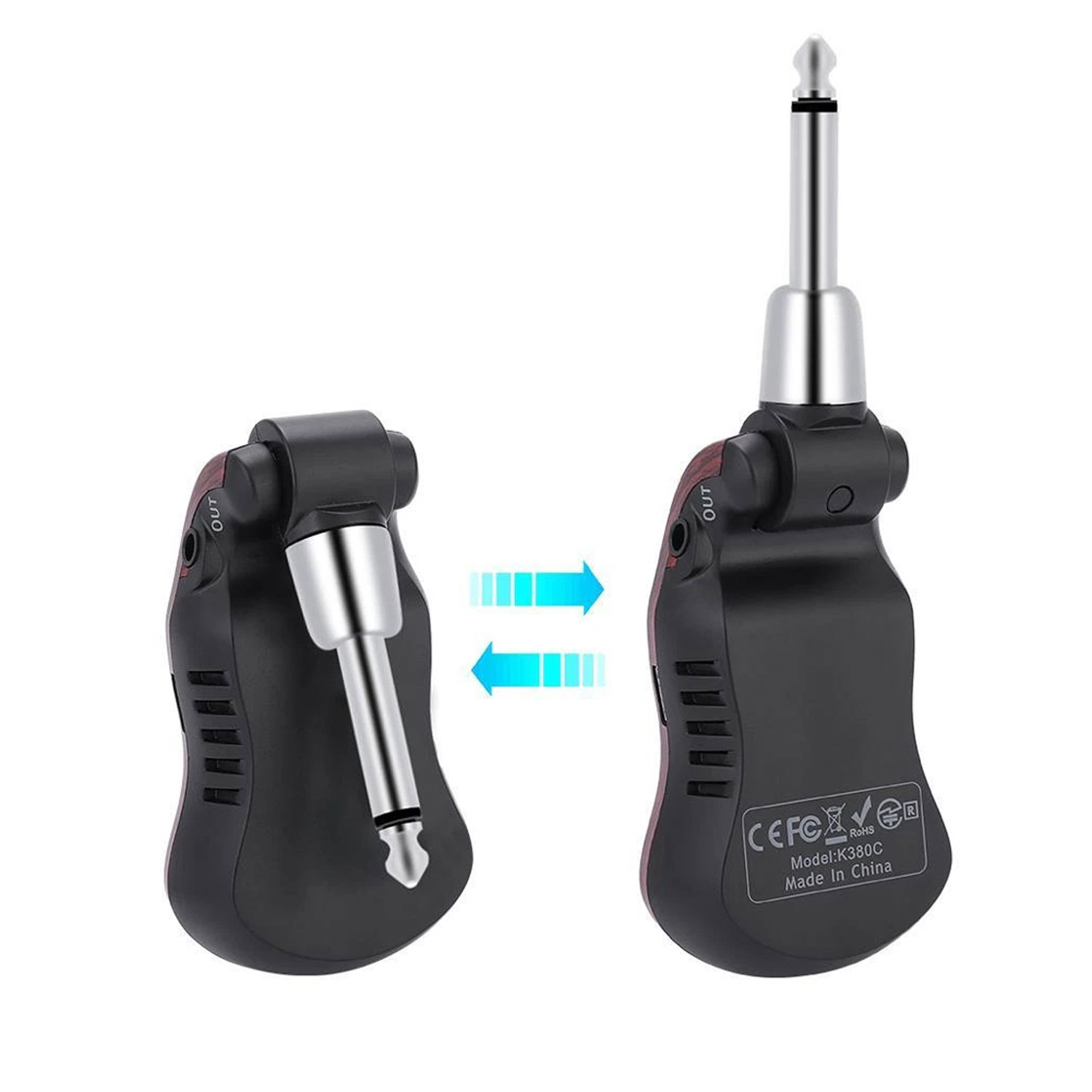 GitaFish K380C Bộ Thu Phát Tín Hiệu Không Dây Wireless System - Hỗ trợ Bluetooth (Pin sạc, Dùng cho Đàn Guitar và mọi loại Nhạc Cụ khác) - Kèm Móng Gẩy DreamMaker