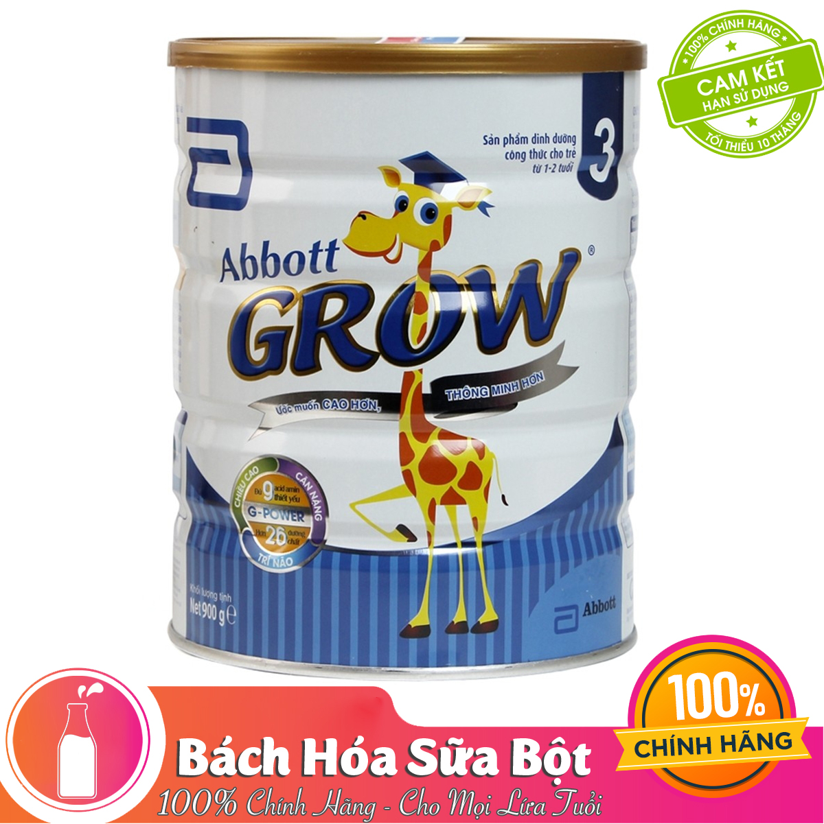 Sữa Bột Abbott Grow 3 cho trẻ từ 1- 2 tuổi (900g)