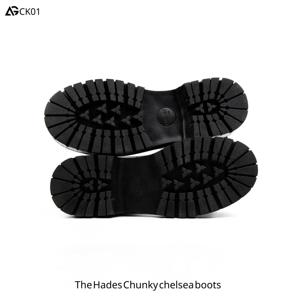 Giày Chelsea boot đế cao 4,5cm The Hades Chunky Chelsea boots August CK01  bảo hành 12 tháng