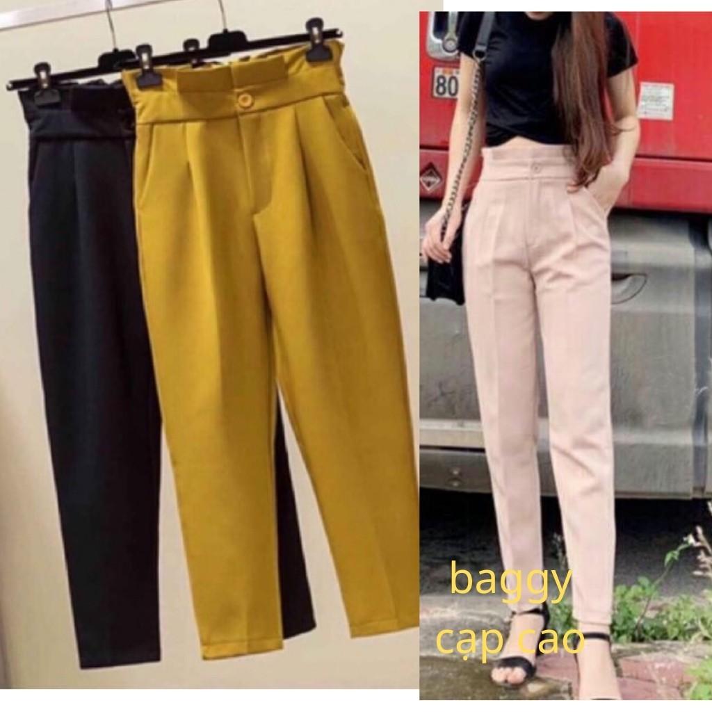 Quần baggy cạp bèo nữ chất vải cao cấp âu công sở dáng đẹp- Samclothing
