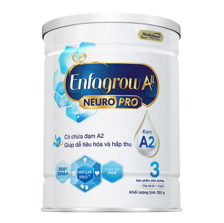 Sữa bột Enfagrow A2 Neuropro 3 dành cho trẻ từ 1 - 6 tuổi – 350g