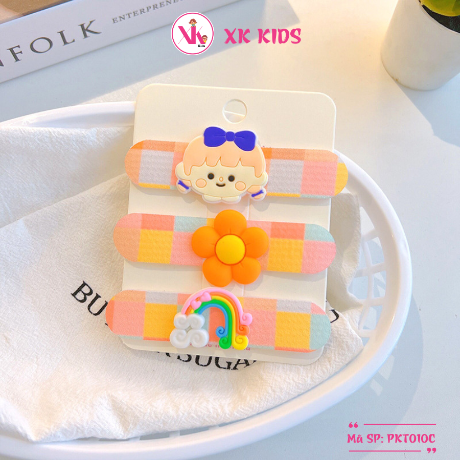 Set 3 băng đô tóc bé gái nhiều hình XK KIDS PKT010C