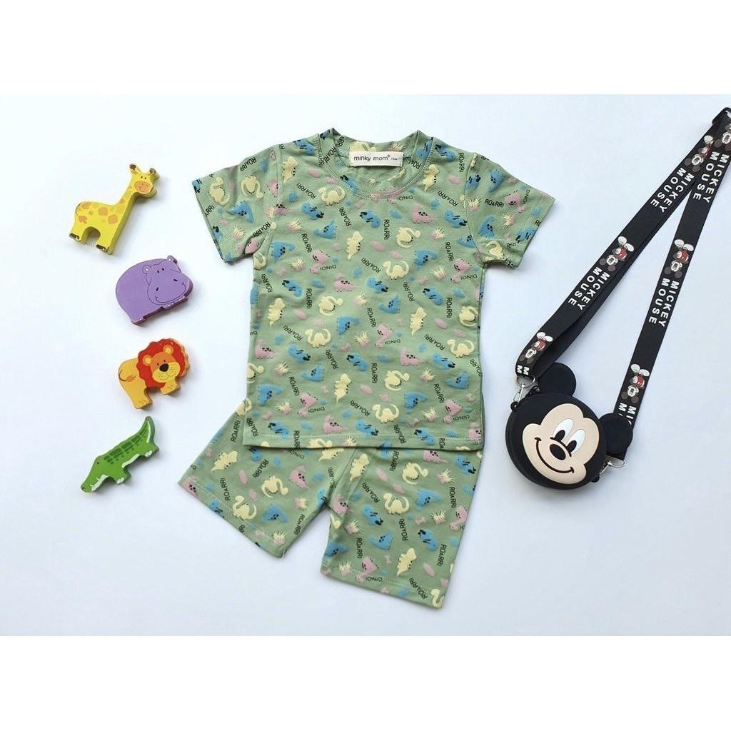 Bộ Cộc Tay Cho Bé FREE SHIP Bộ Minky Mom Cộc Tay Monkey Chất Thun Lạnh siêu mềm mịn thoáng mát