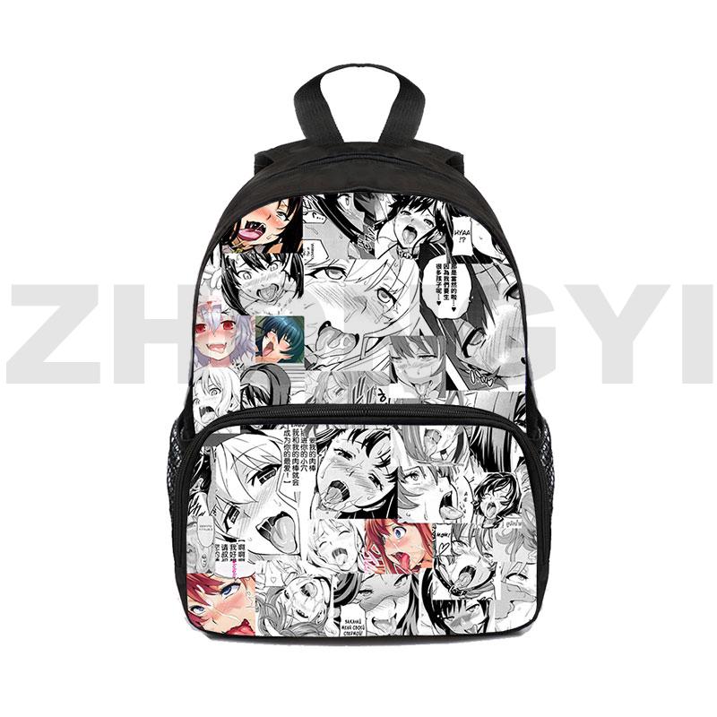 12/16 Inch Mini Trẻ Em 3D In Ahegao Ba Lô Trẻ Em Anime Đáng Hentai Túi Sinh Đựng Mẫu Giáo Ba Lô Trở Lại Trường Học