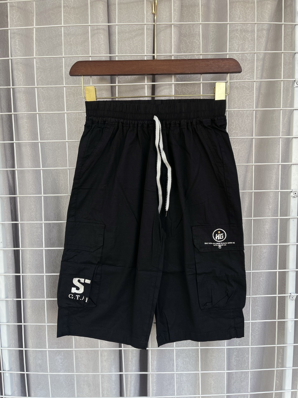 Quần Kaki bé trai dáng lửng size đại 7-14 tuổi túi hộp in chữ A và HG vải mềm kiểu dáng khỏe khắn thời trang