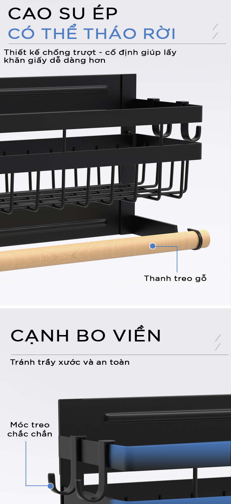 KỆ TREO GIA VỊ/THỰC PHẨM KHÔ BÊN HONG TỦ LẠNH