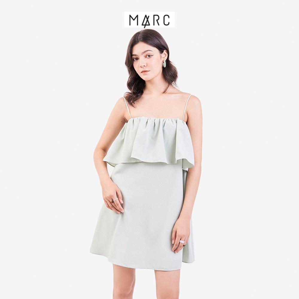 Đầm 2 dây nữ MARC FASHION form rộng phối bèo ngực CBVH070922