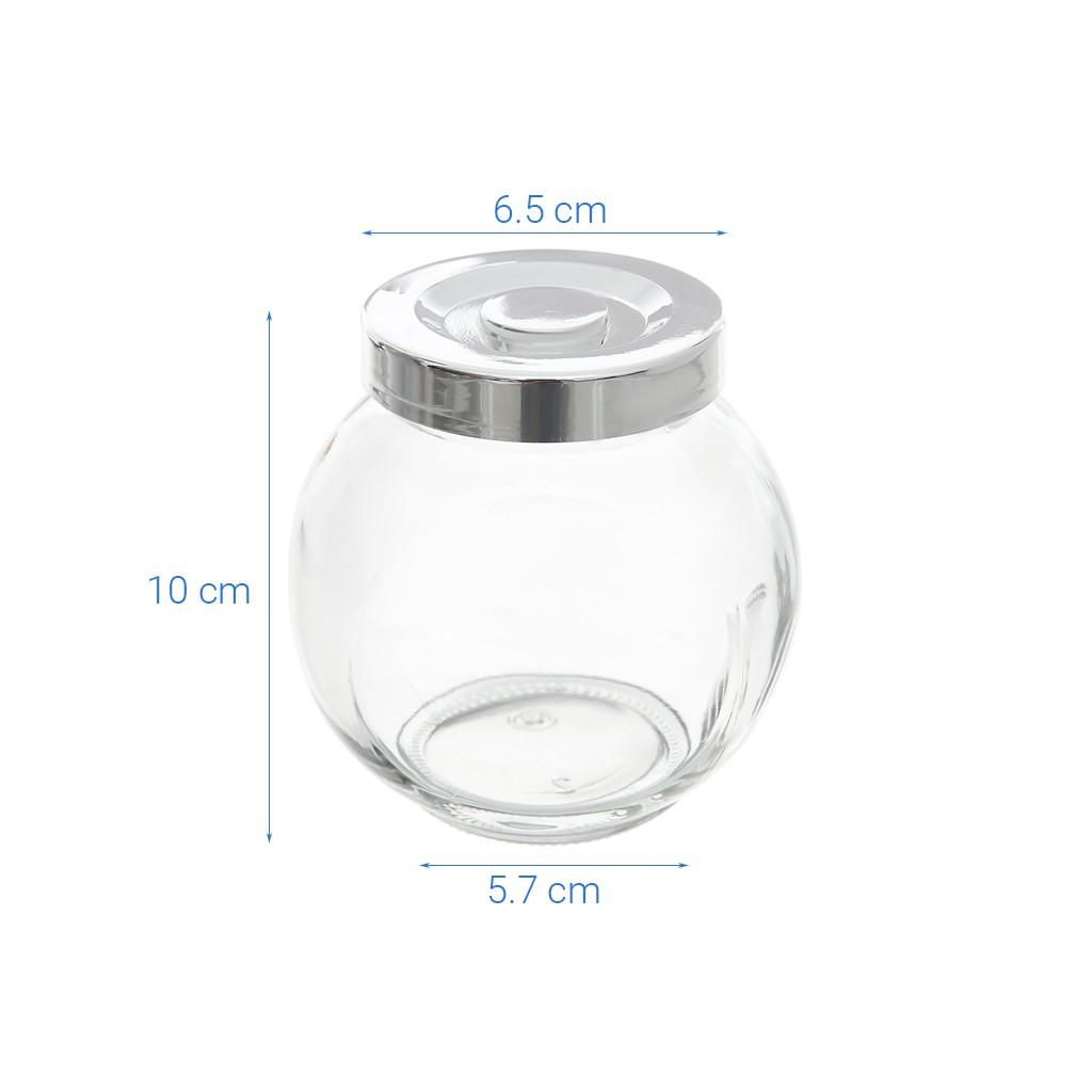 Hũ gia vị thủy tinh Oval 380ml Tân Bách Phát