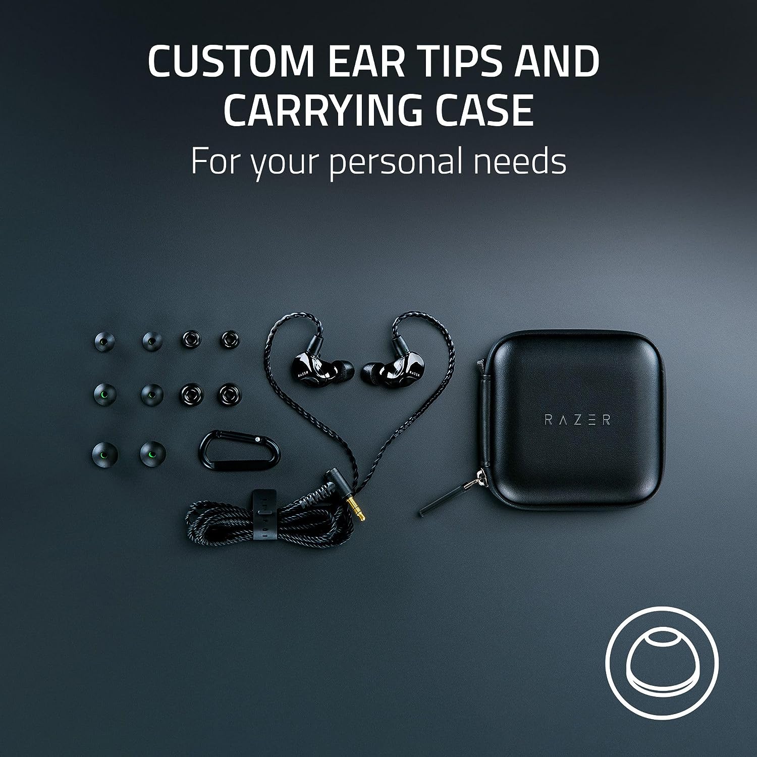 Tai nghe có dây nhét tai Razer Moray-Ergonomic In-ear Monitor for All-day Streaming_Mới, hàng chính hãng