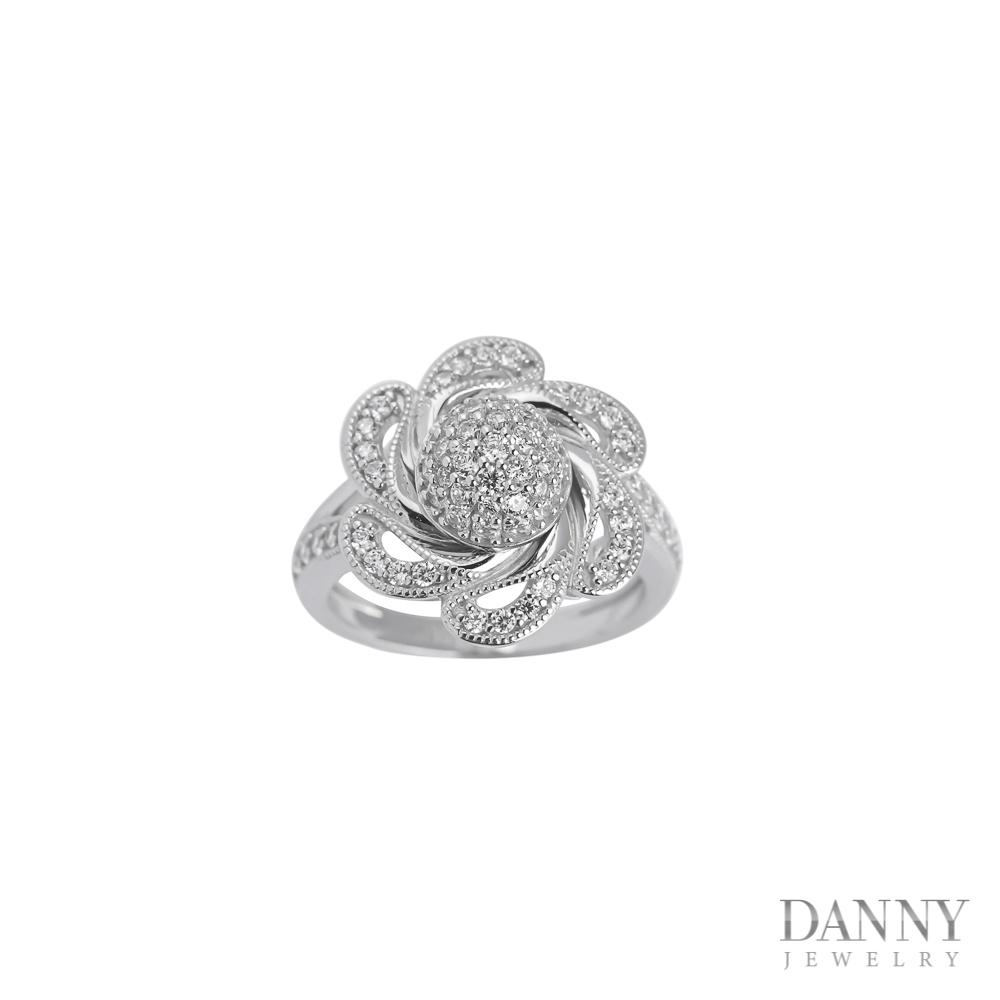 Nhẫn Nữ Bạc 925 Danny Jewelry Xi Bạch Kim KI4GZ006