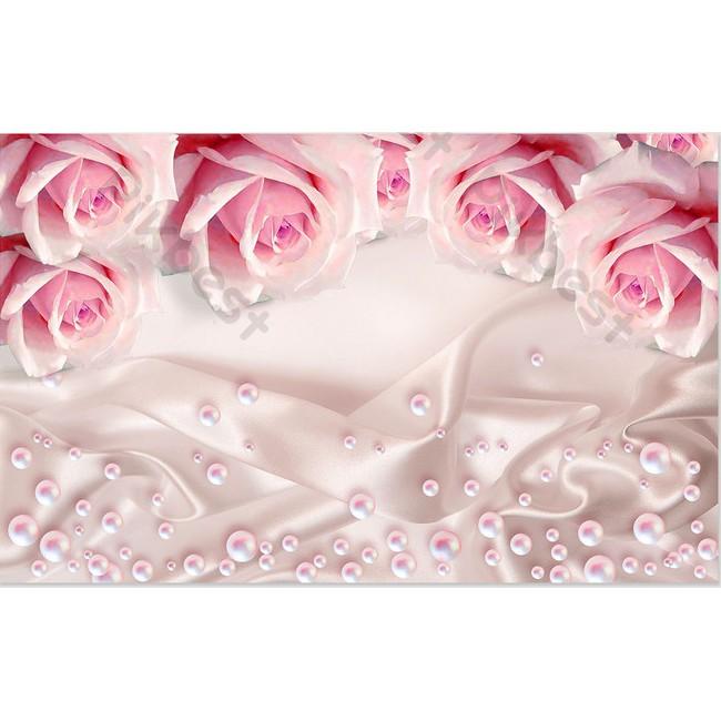 Tranh dán tường Hoa hồng lai sắc nét, tranh dán tường 3d hiện đại  MS1133556