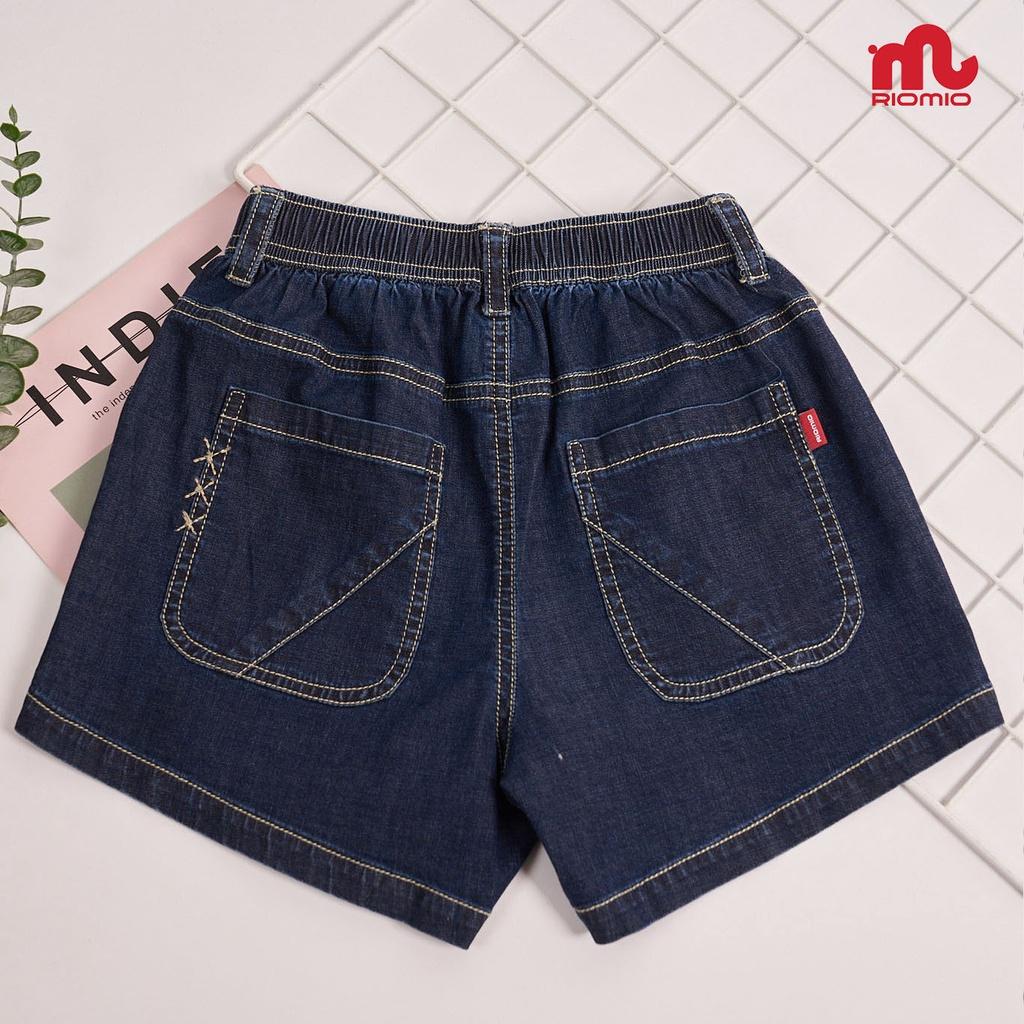 Quần bé gái short jean RIOMIO sooc bò cho trẻ em 100% cotton USA co giãn nhẹ thoáng mát thời trang - RO206