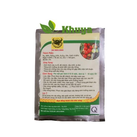 Phân bón lá Đầu trâu 30-10-5 gói 10gr Đẻ nhánh - Nảy chồi - Ra lá