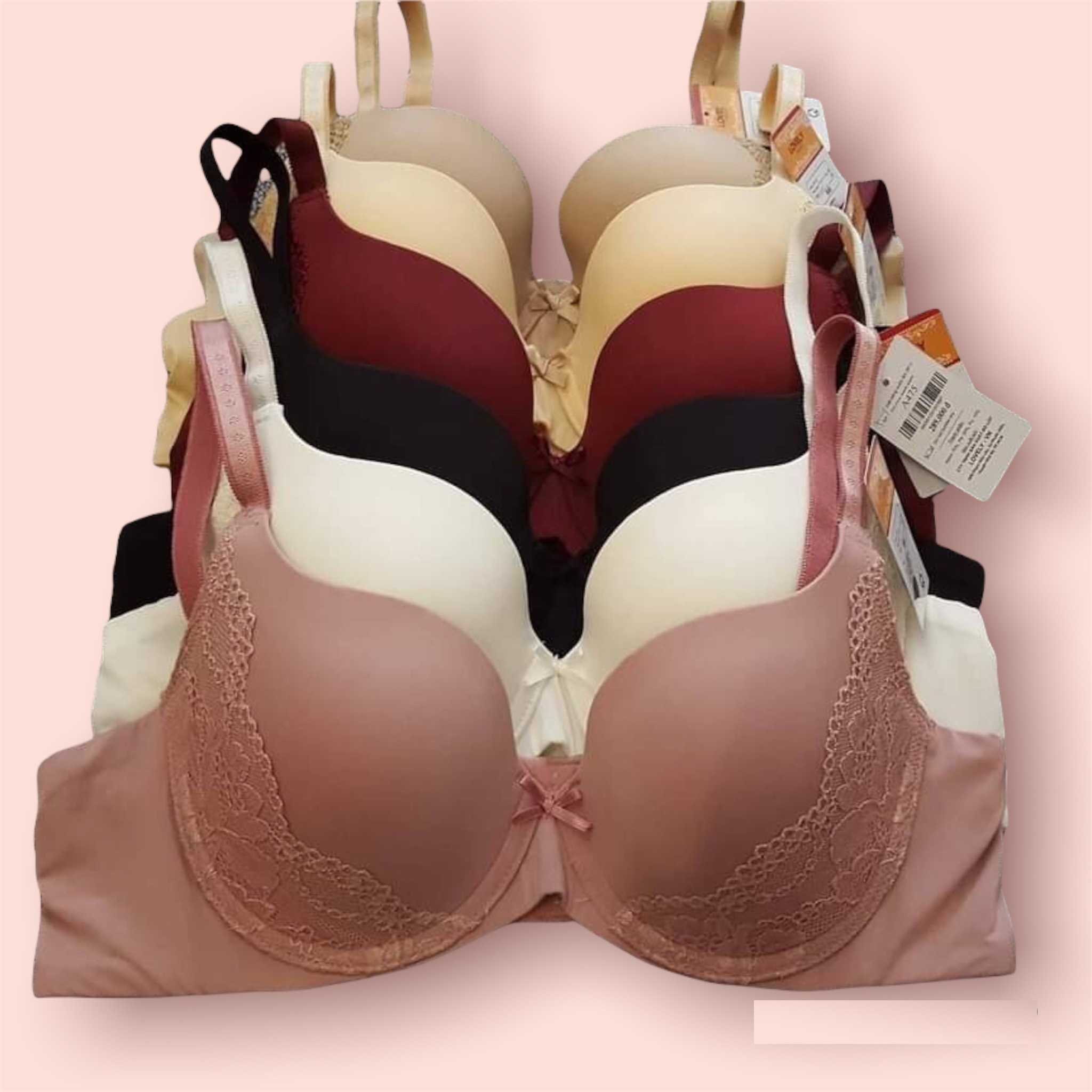 Áo Lót Nữ Lovely 475 – Mút Mỏng Trơn, Gọng Nâng Ngực, Cài Sau 3 Móc (Size 34–40)