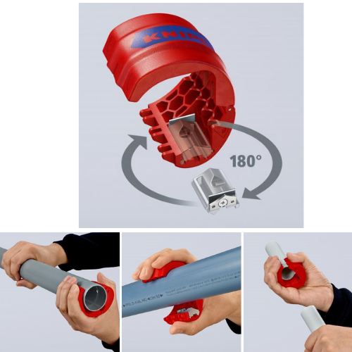 Dụng Cụ KNIPEX BiX 90 22 10 BK Cắt Ống Nhựa từ Ø 20 đến 50 mm