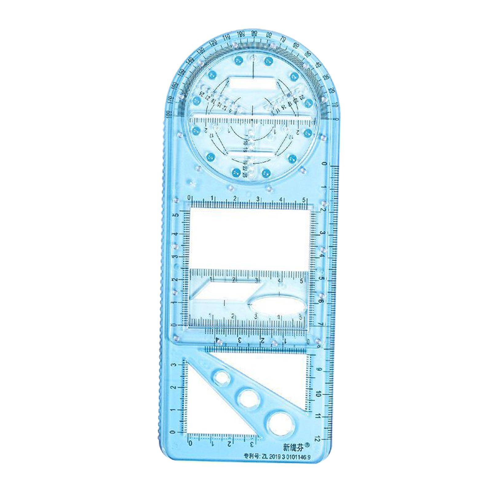 Multifunctional Geometric Ruler Supplies Office Mathematics Drawing Template