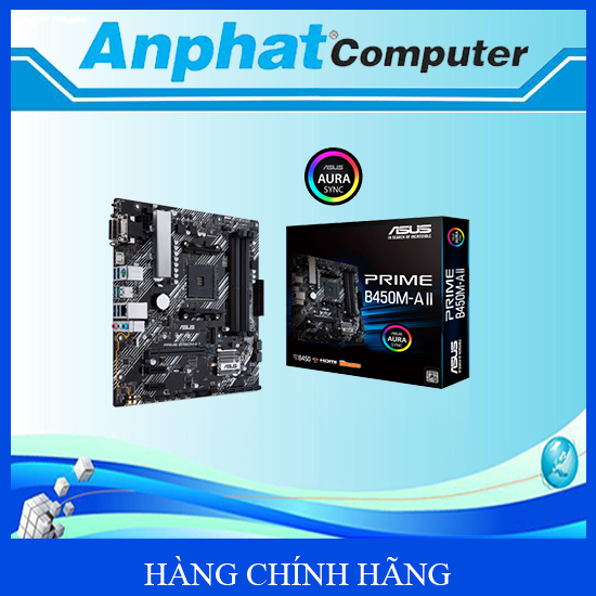Bo mạch chủ Main ASUS PRIME B450M-A II Socket AMD AM4 - Hàng Chính Hãng