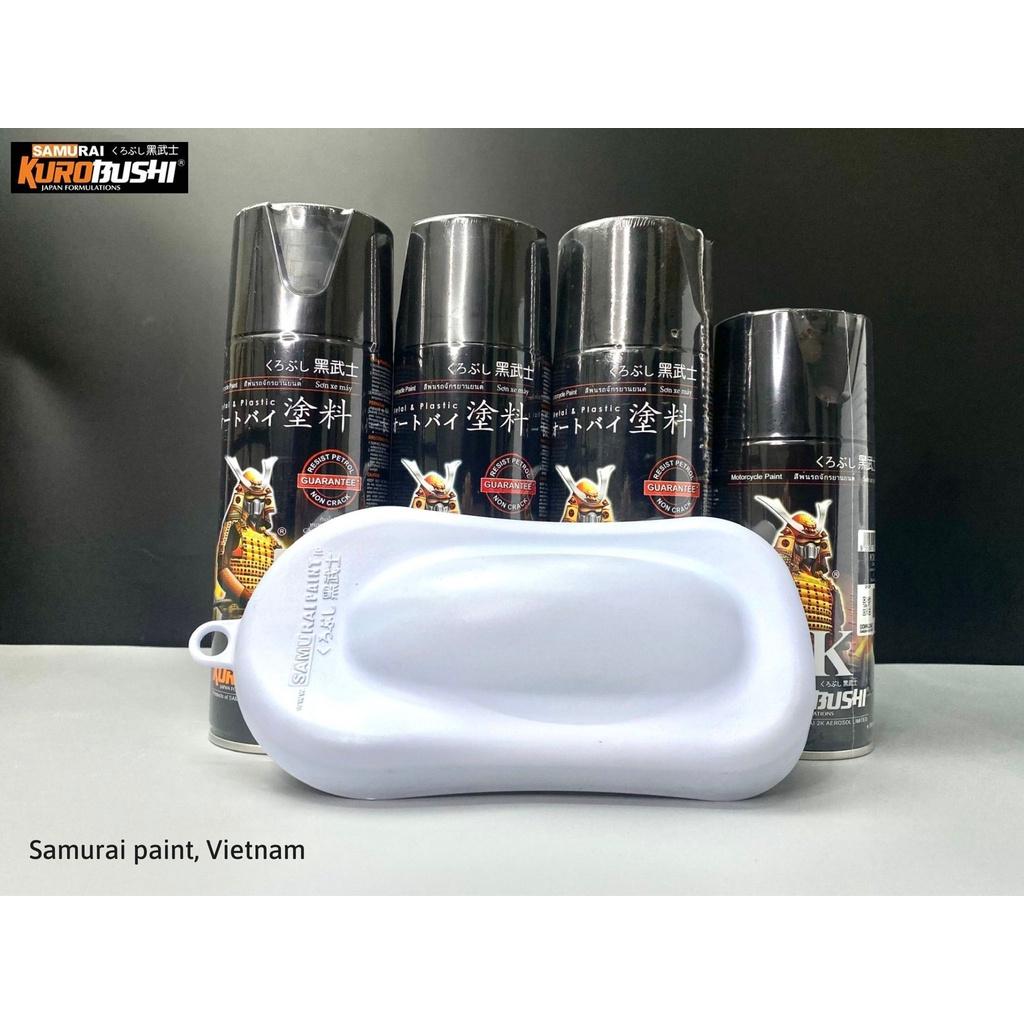 COMBO Sơn Samurai màu trắng ninja K430 gồm 4 chai đủ quy trình độ bền cao (Lót – Nền 102 - Màu K430 - Bóng )